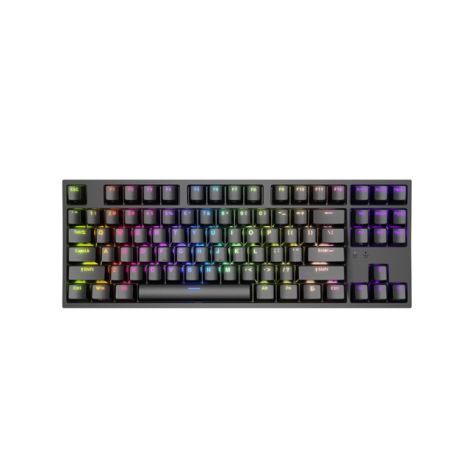 Genesis herná mechanická klávesnica THOR 404/RGB/Gateron Yellow Pro/Drôtová USB/US layout/Čierna NKG-2069