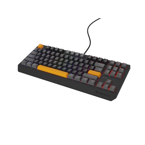 Genesis herná klávesnica THOR 230/TKL/RGB/Outemu Red/Drôtová USB/US layout/Anchor Positive Šedá NKG-2081