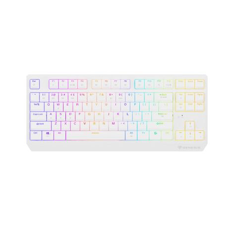 GENESIS herná klávesnica THOR 230/TKL/RGB/Outemu Red/Bezdrôtová USB + Bluetooth/US layout/Biela NKG-2165