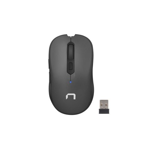 Natec optická myš ROBIN/1600 DPI/Cestovní/Optická/Bezdrátová USB/Černá NMY-0915