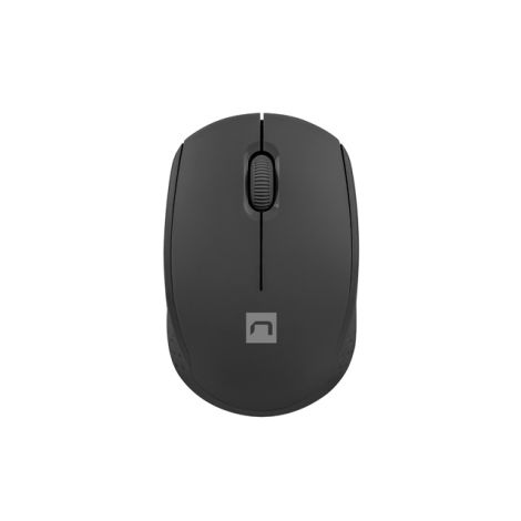 Myš Natec STORK + podložka ZADARMO/Kancelárska/Optická/1 600 DPI/Bezdrôtová USB/Čierna NMY-2000
