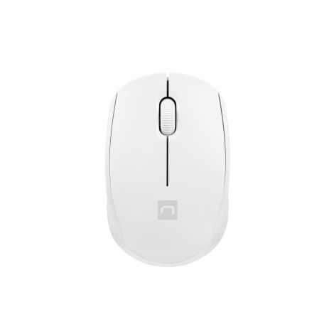 Myš Natec STORK + podložka ZADARMO/Kancelárska/Optická/1 600 DPI/Bezdrôtová USB/Biela NMY-2188