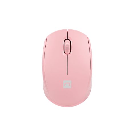 Myš Natec STORK + podložka ZADARMO/Kancelárska/Optická/1 600 DPI/Bezdrôtová USB/Ružová NMY-2002