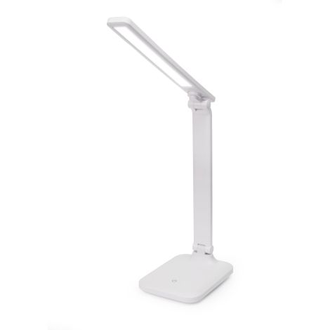 Platinet stolná LED lampa Remus 5W stmievateľná, dotykové ovládanie, USB port, biela PLADLL194BL