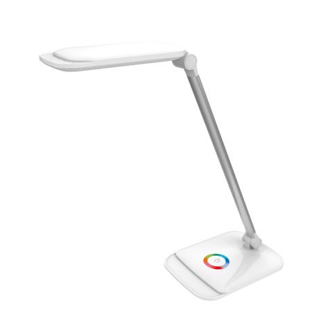 Platinet stolná LED lampa 18W stmievateľná, dotykové ovládanie, USB port, biela PLADLL60BL