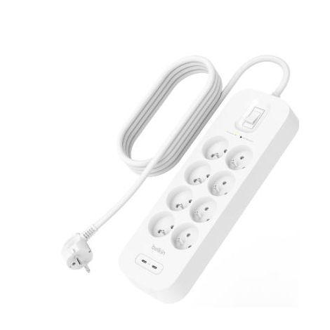 Belkin SURGE 8OT 900J, 30W, Dual USB C SRB004ca2M