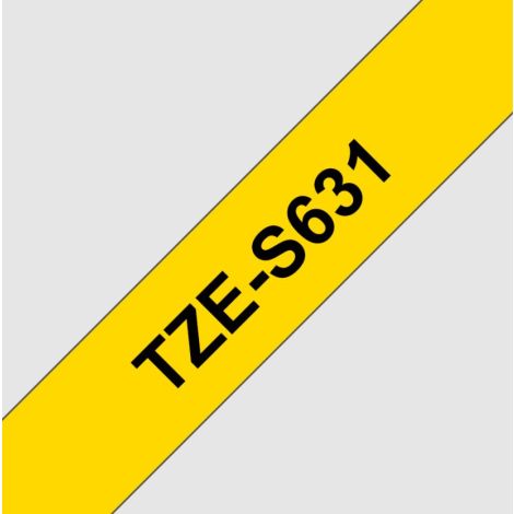 TZE-S631, žltá/čierna, 12mm TZES631