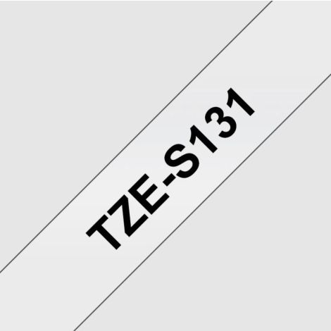 TZE-S131, priesvitná / čierna, 12mm TZES131