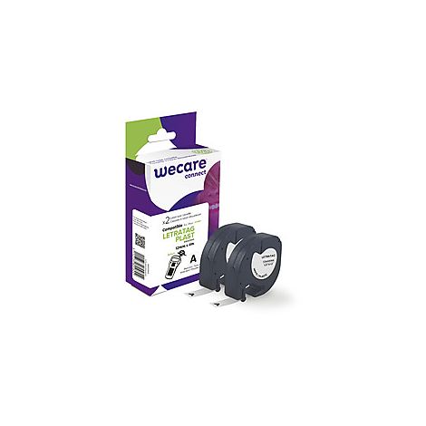 WECARE ARMOR páska kompatibilná s DYMO S0721610, Black/White, 2*12mm*4m K80005W4
