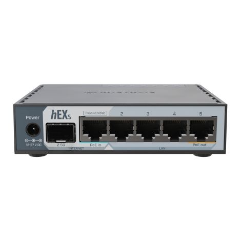MikroTik E60iUGS, hEX S (2025 version) s RouterOS L4, desktop E60iUGS
