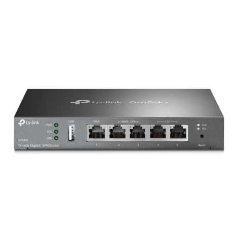 TP-Link ER605 v2 Gb Multi-WAN VPN router, port USB, Omada SDN ER605
