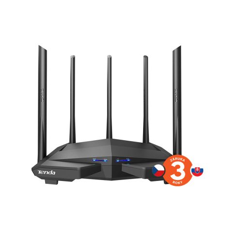 Tenda AC11 WiFi AC Router 1200Mbps, 1x GWAN, 3x GLAN, VPN server/klient, WISP, Repeater, 5x 6 dBi 75011933