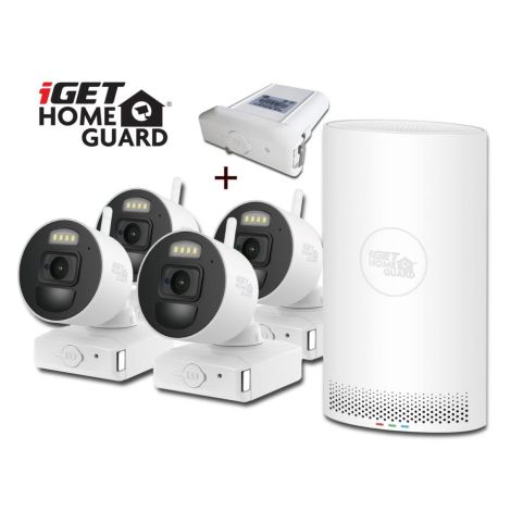 iGET HGNVK88004P + BATÉRIA ZADARMO - batériový bezdrôtový WiFi FullHD set, 8CH NVR + 4x FullHD kamera 75020565