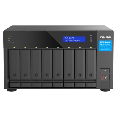 QNAP TVS-h874-i5-32G (6core 4,4GHz, ZFS, 32GB RAM, 8x SATA, 2x M.2 NVMe, 2x PCIe, 2x 2,5GbE, HDMI) TVS-h874-i5-32G