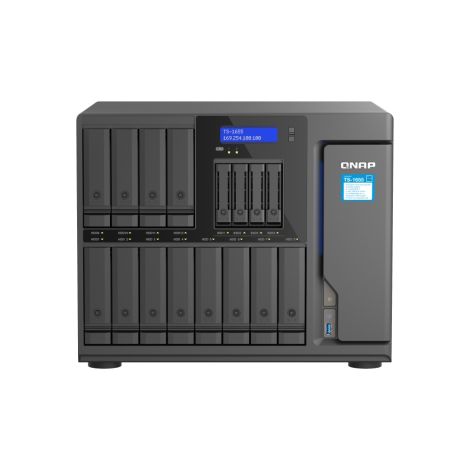QNAP TS-1655-8G (8core 2,8 GHz, 8 GB RAM, 12 x 3,5 "+4 x 2,5" SATA, 2 x M.2 NVM slot, 2 x 2,5 GbE, 3 x PCIe) TS-1655-8G