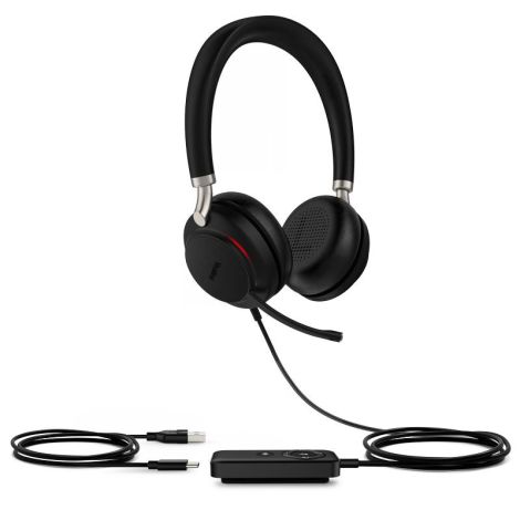 UH38 Dual UC -BAT/Stereo/ANC/USB/Drôt/BT/Bezdrôt/Čierna UH38DualUCBAT