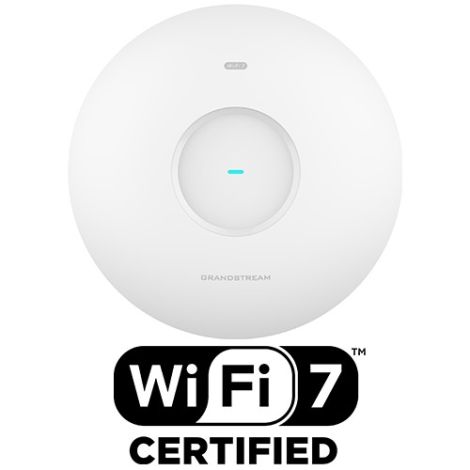 Grandstream GWN7672 AP, Wi-Fi 7 BE11000, 802.11be, 2x2:2 MU-MIMO, MRU, 2x5G Ethernet WAN/LAN,BT GWN7672