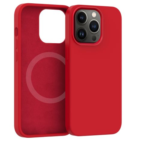 ER POWER Silikónový kryt CARNEVAL SNAP pre iPhone 12/12 Pro s MagSafe - Červená ERCSIP12MGLQ-PRD