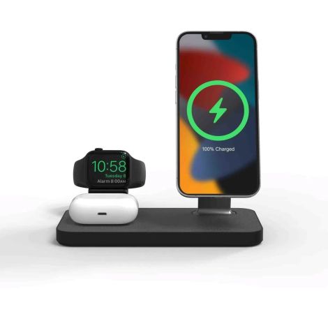 Mophie Snap+ 3v1 bezdr. nabíjací stojan - čierna 401309756