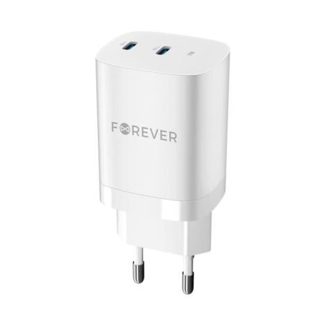 Rýchlonabíjačka do siete Forever TC-05-35CC GaN PD 2x USB-C 35W biela GSM171398