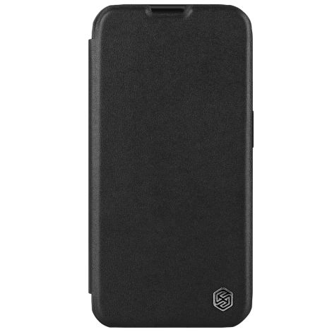 Nillkin Qin Book PRO Plain Leather Puzdro pre Apple iPhone 15 Pro Max Classic Black 6902048265356