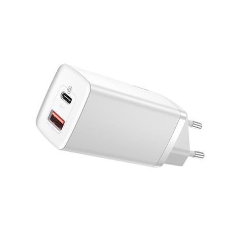 Baseus CCGAN2L-B02 GaN2 Lite Quick Nabíjačka USB + USB-C 65W White 6953156232945