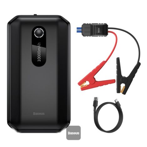 Baseus power banka Super Energy Air 10000 mAh so štartovacími káblami čierna 6932172604196