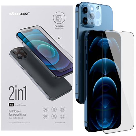 Nillkin 2v1 HD Full Screen Tvrdené Sklo pre iPhone 13 Pro Max Black 6902048222717