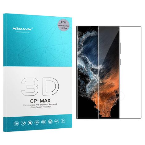 Nillkin Tvrdené Sklo 3D CP+ MAX Black pre Samsung S22 Ultra 6902048243309
