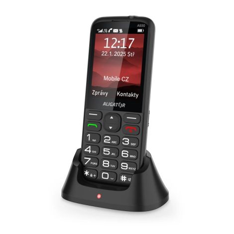 ALIGATOR A930 GPS Senior čierny +st.nab. A930B