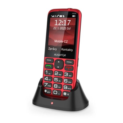 ALIGATOR A930 GPS Senior červený +st.nab. A930R