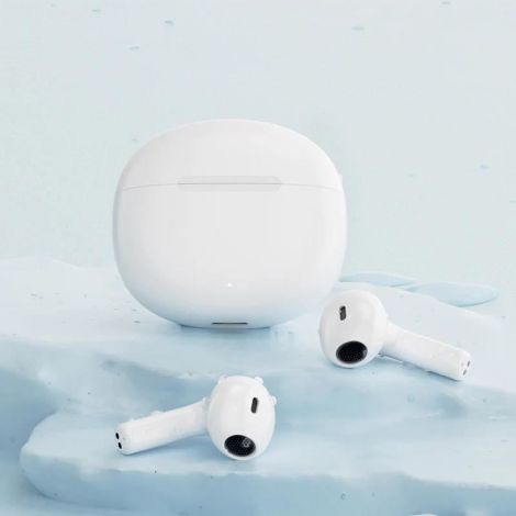 QCY - T20 AilyPods bezdrôtové slúchadlá s dobíjacím boxom, Bluetooth 5.3, biela T20W