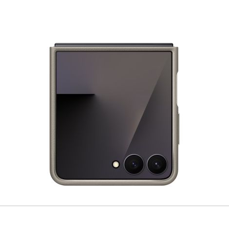 Samsung Ochranný kryt z vegánskej kože Flip7 Taupe EF-VF766PJEGWW
