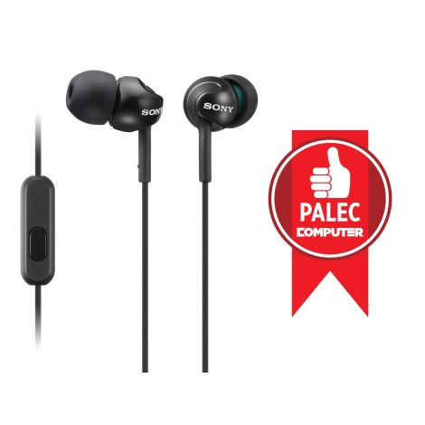 SONY slúchadlá MDR-EX110AP, handsfree, čierne MDREX110APB.CE7