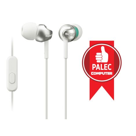 SONY slúchadlá MDR-EX110AP, handsfree, biele MDREX110APW.CE7