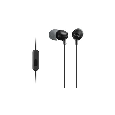 SONY slúchadlá MDR-EX15AP, handsfree, čierne MDREX15APB.CE7