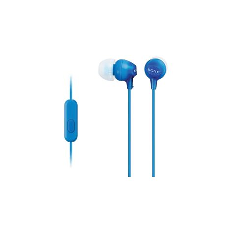 SONY slúchadlá MDR-EX15AP, handsfree, modré MDREX15APLI.CE7
