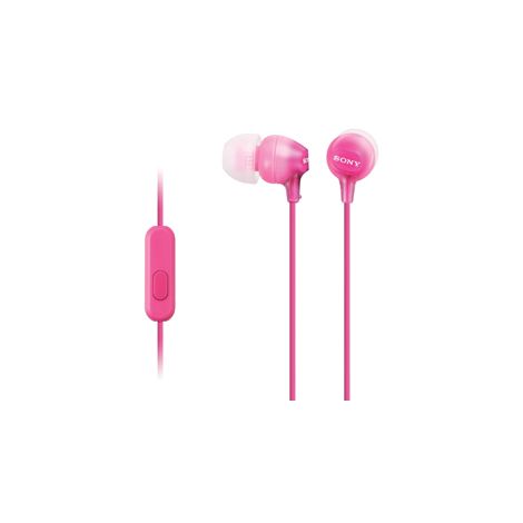 SONY slúchadlá MDR-EX15AP, handsfree, ružové MDREX15APPI.CE7