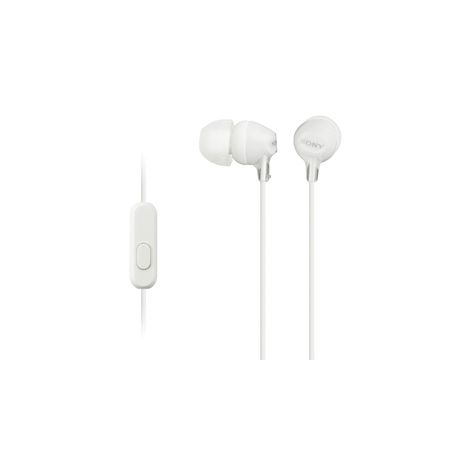 SONY slúchadlá MDR-EX15AP, handsfree, biele MDREX15APW.CE7
