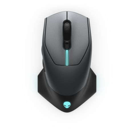 Dell Alienware 610M/Herná/Optická/Pre pravákov/16 000 DPI/Drôtová+bezdrôtová/Sivá 545-BBCI