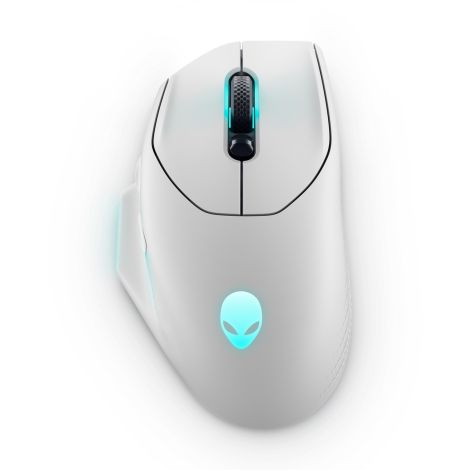 Dell Alienware 620M/Herná/Optická/Pre pravákov/26 000 DPI/Drôtová+bezdrôtová/Biela 545-BBFC