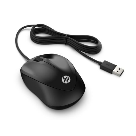 HP Wired 1000/Cestovná/Optická/1 200 DPI/Drôtová USB/Čierna 4QM14AA#ABB