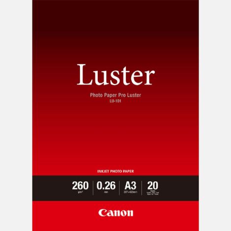Canon LU-101 Photo Paper, LU-101, fotopapír, lesklý, 6211B007, bílý, A3, 260 g/m2, 20 ks, inkoustový