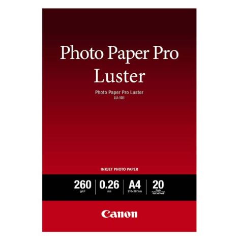 Canon Photo Paper Pro Lustr, LU-101, fotopapír, lesklý, 6211B006, bílý, A4, 260 g/m2, 20 ks, inkoustový