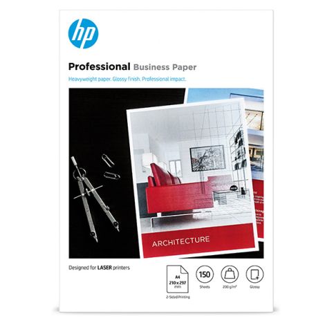 HP PROF, 7MV83A, papír, lesklý, bílý, A4, 200 g/m2, 150 ks, neuvedeno