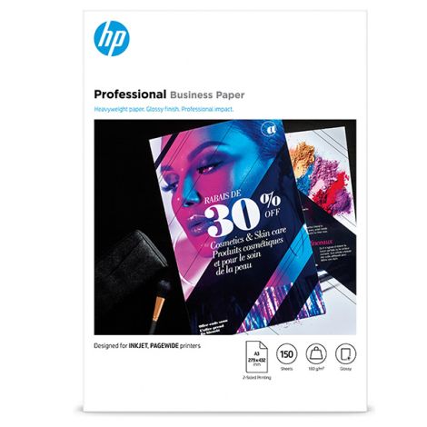 HP PRO BIZ FSC, 7MV84A, papír, lesklý, bílý, A3, 180 g/m2, 150 ks, neuvedeno