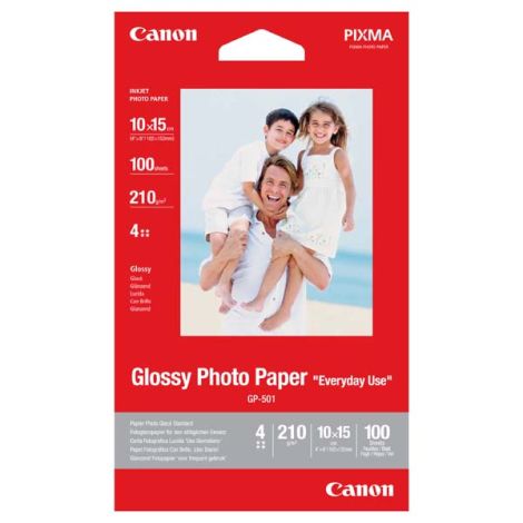 Canon Photo paper Everyday Use, GP-501, fotopapír, lesklý, 0775B003, bílý, 10x15cm, 4x6", 200 g/m2, 100 ks, inkoustový