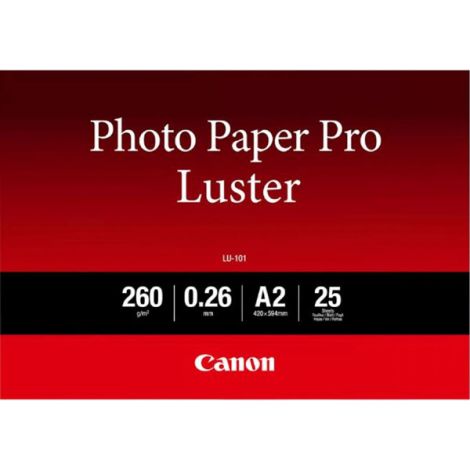 Canon LU-101 Photo Paper Pro Lustr, LU-101, fotopapír, lesklý, 6211B026, bílý, A2, 16.54x23.39", 260 g/m2, 25 ks, inkoustový
