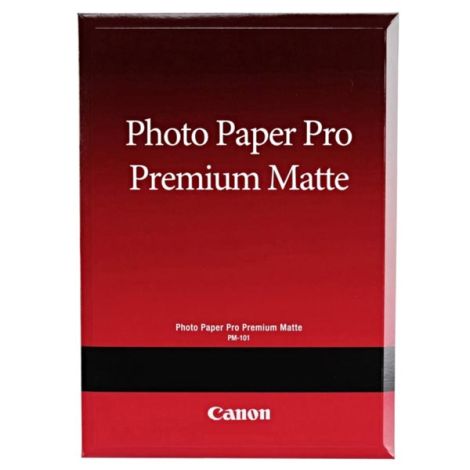 Canon PM-101 Photo Paper Premium Matte, PM-101, foto papír, matný, 8657B017, bílý, A2, 16.54x23.39", 210 g/m2, 20 ks, nespecifik