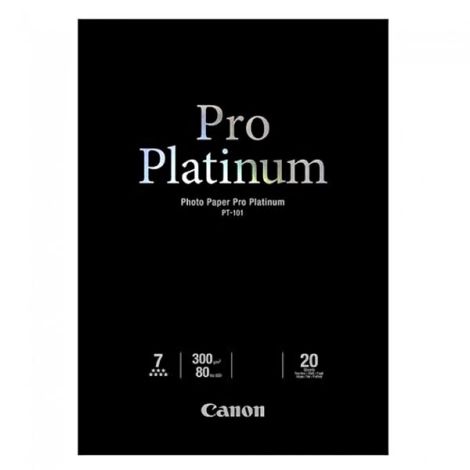 Canon PT-101 Photo Paper PRO Platinum, PT-101, fotopapír, mikroporézní povrch typ lesklý, 2768B067, bílý, A2, 16.54x23.39", 300